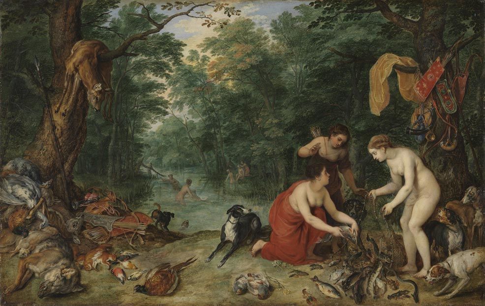nymphes de pêche - Jan Brueghel l'Ancien