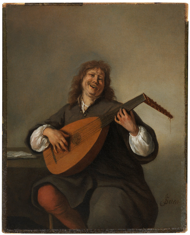 Un homme joue du luth - Jan Steen