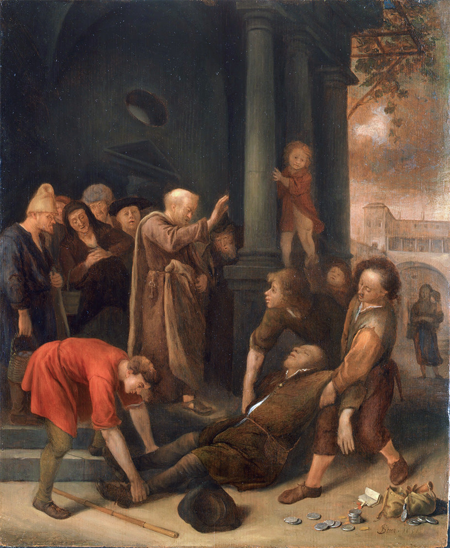 La mort d'Ananias - Jan Steen