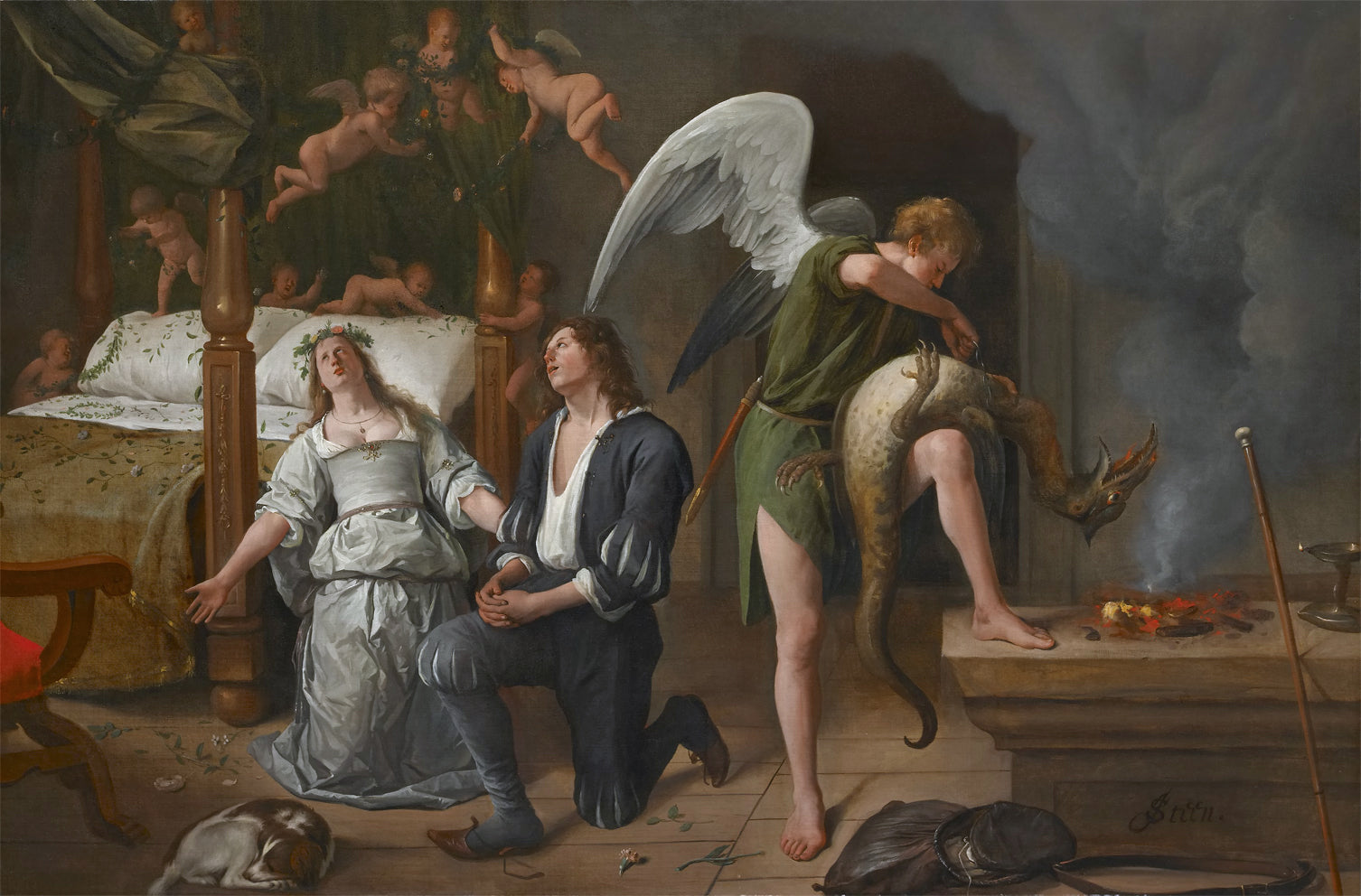 La nuit de noces de Tobias et Sarah - Jan Steen