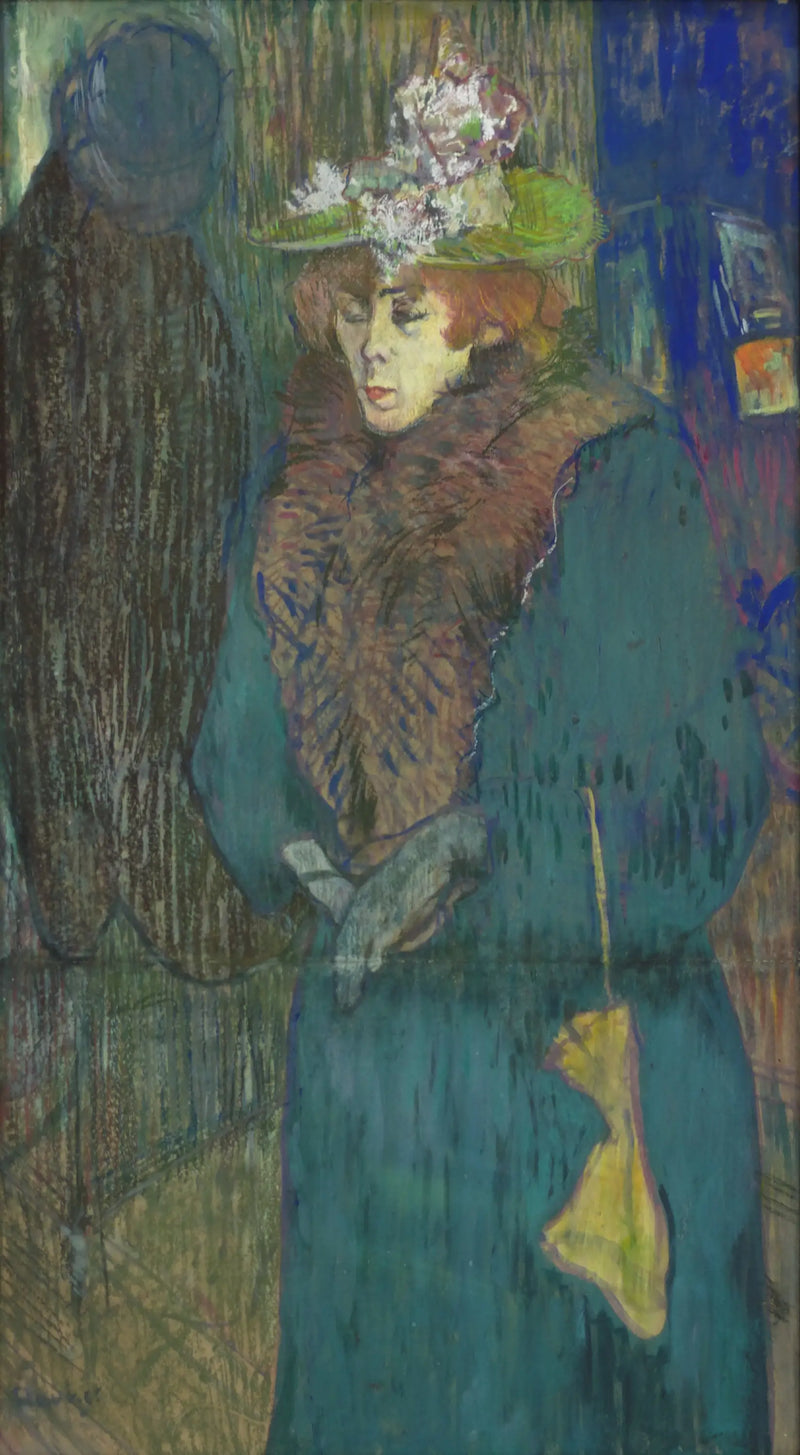 Jane Avril saapuu Moulin Rougeen - Henri de Toulouse-Lautrec