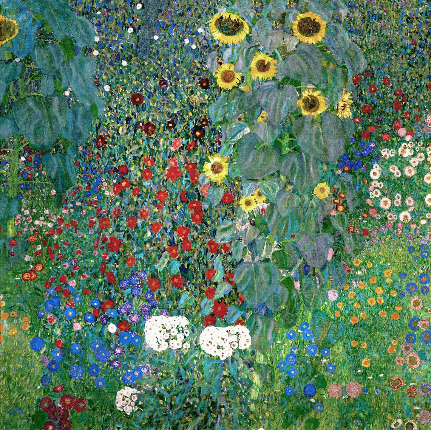 🌻✨ Maalaistalo auringonkukilla – Gustav Klimt (noin 1905–1907)