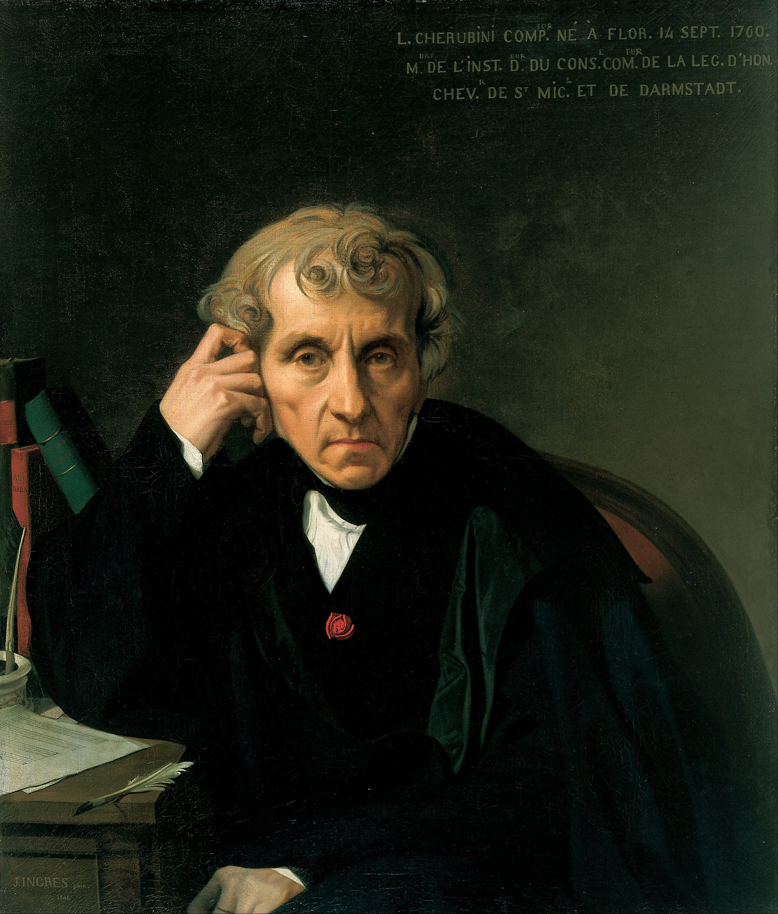 Luigi Cherubini muotokuva - Jean-Auguste-Dominique Ingres