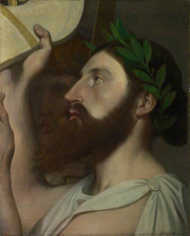 Pindar tarjoamassa lyyransa Homerokselle - Jean-Auguste-Dominique Ingres