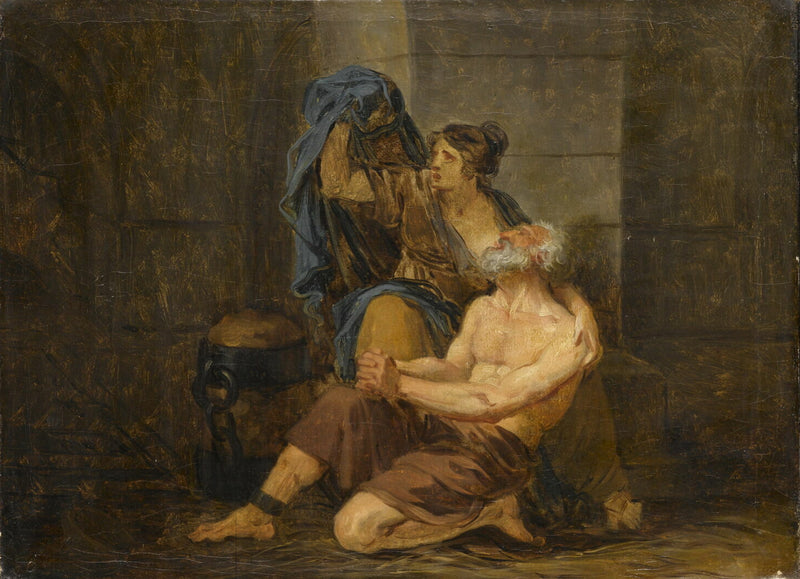 La Charité romaine : Cimone ja hänen isänsä. - Jean-Baptiste Greuze