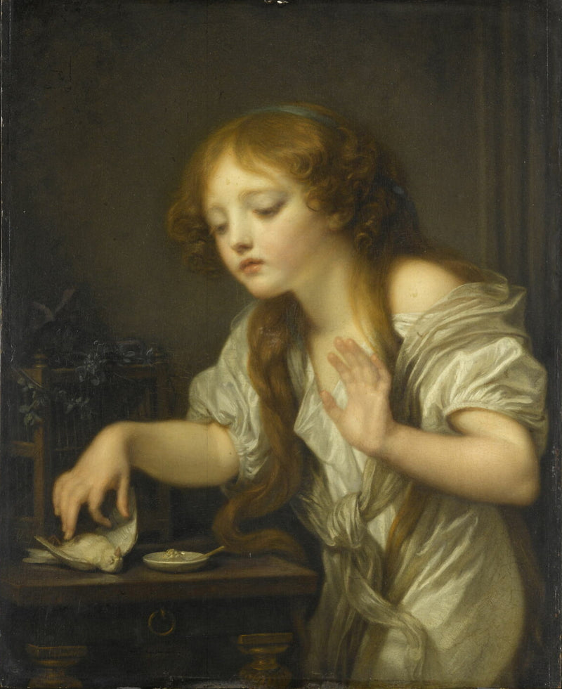 Kuollut lintu - Jean-Baptiste Greuze