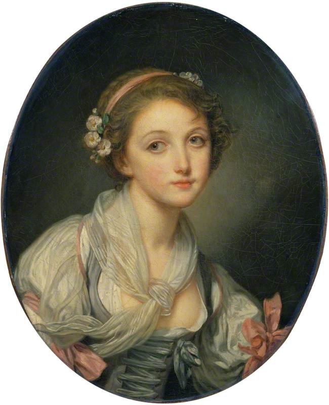 Fille avec un foulard en gaze - Jean-Baptiste Greuze