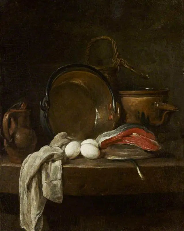 Still life: Keittiön pöytä - Jean Siméon Chardin