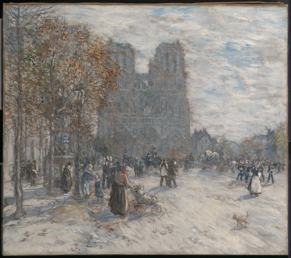 Place du Parvis, Notre-Dame, Paris - Jean-François Raffaëlli
