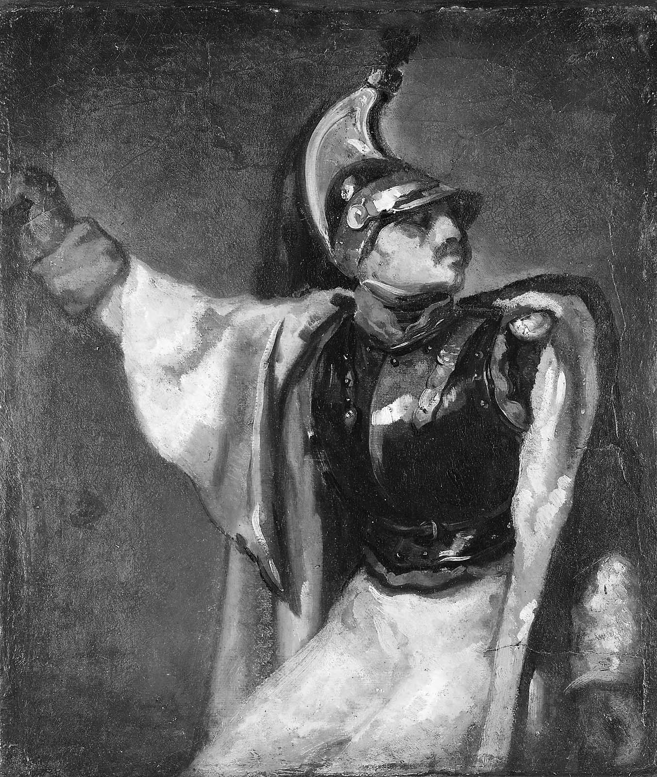 Reproduction du tableau « Étude pour un cuirassier blessé - Théodore Géricault » par Alpha Reproduction en peinture à l’huile