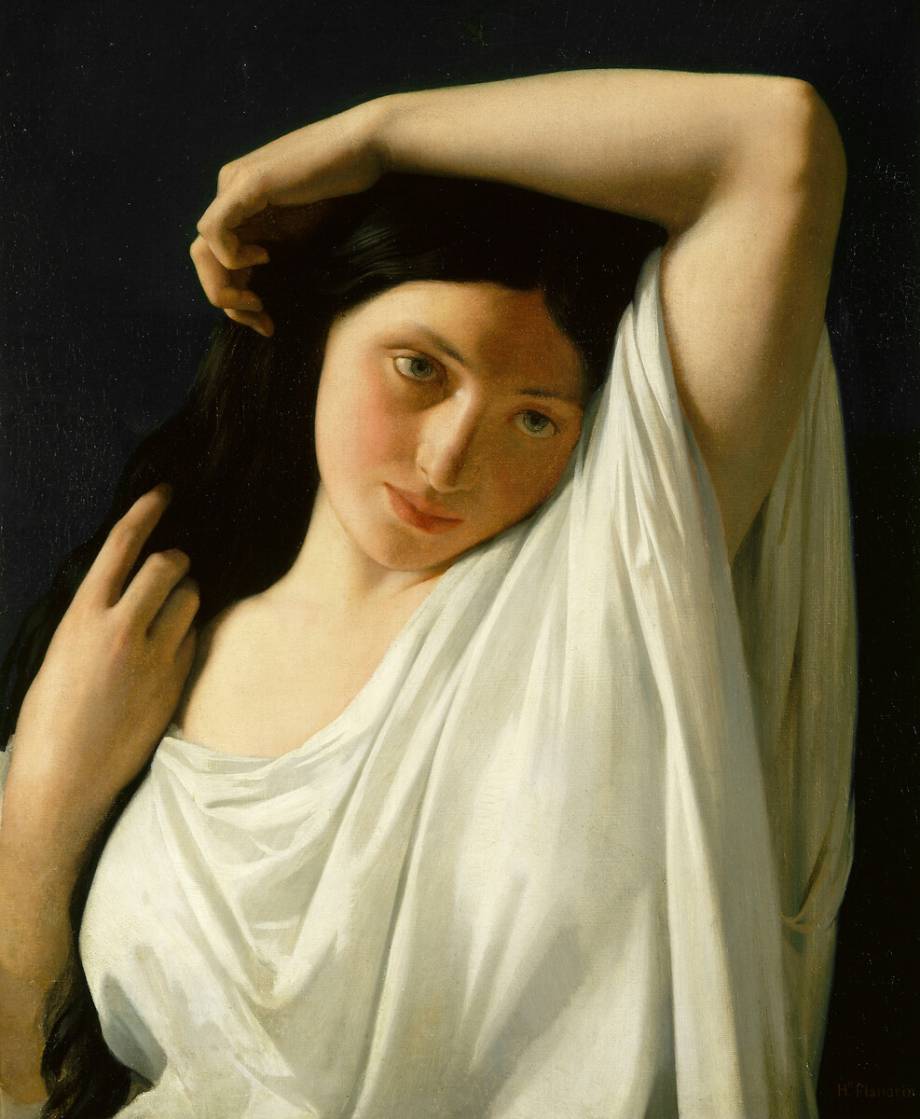 Nuori tyttö rintakuvassa – Hippolyte Flandrin
