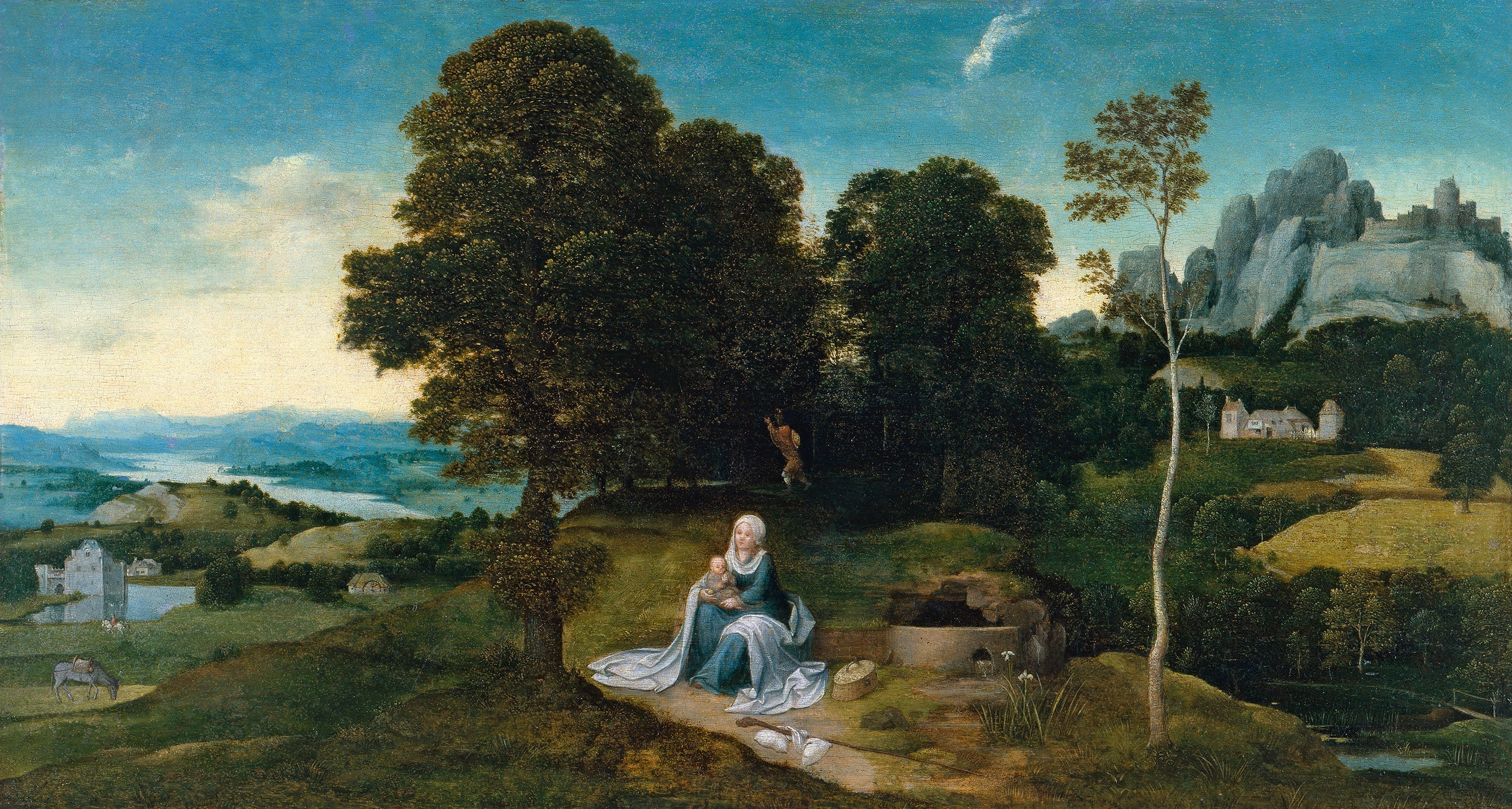 Paysage avec Repos pendant la Fuite en Égypte - Joachim Patinier