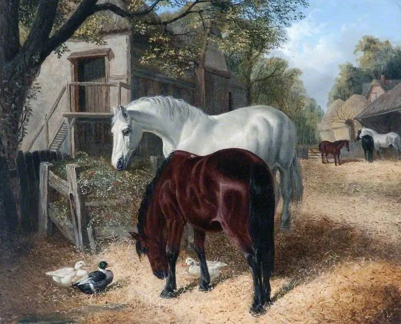 Maatilannäytelmä hevosten kanssa - John Frederick Herring, Sr.