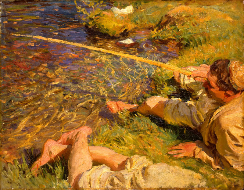 Aosta: Mies kalastamassa - John Singer Sargent
