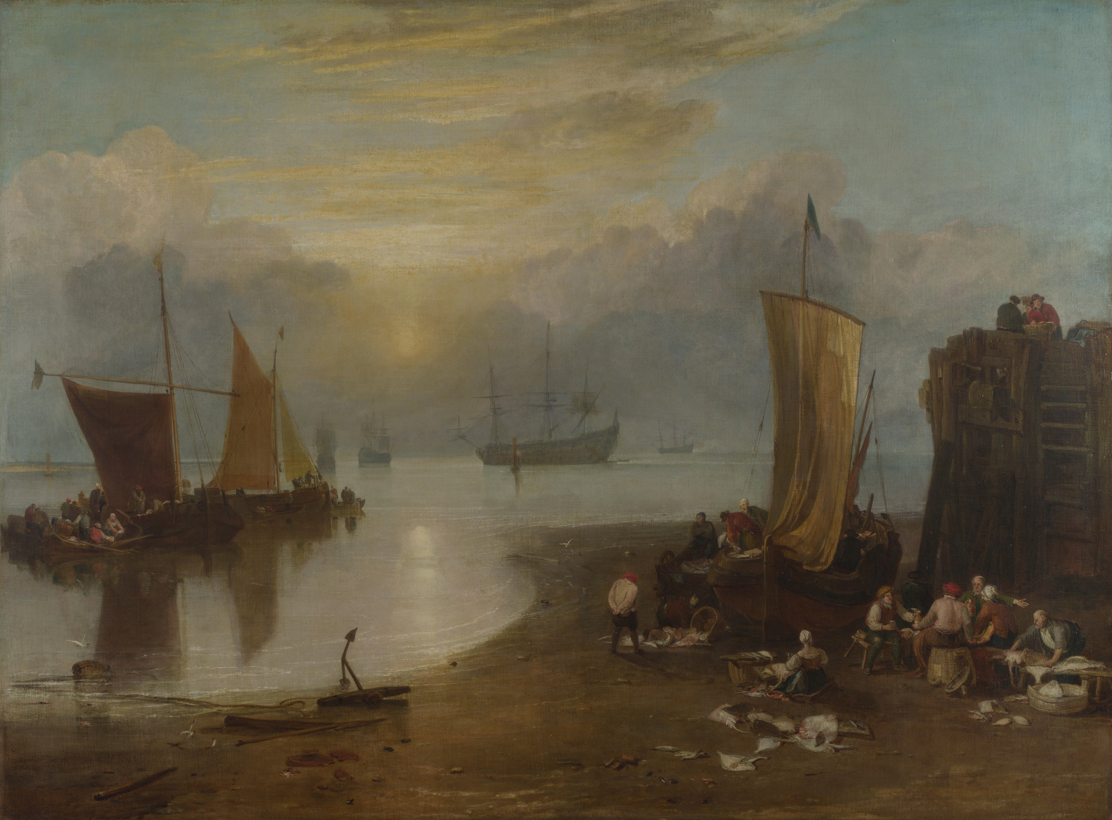 Reproduction du tableau « Sun Rising through Vapour - J. M. W. Turner » par Alpha Reproduction en peinture à l’huile