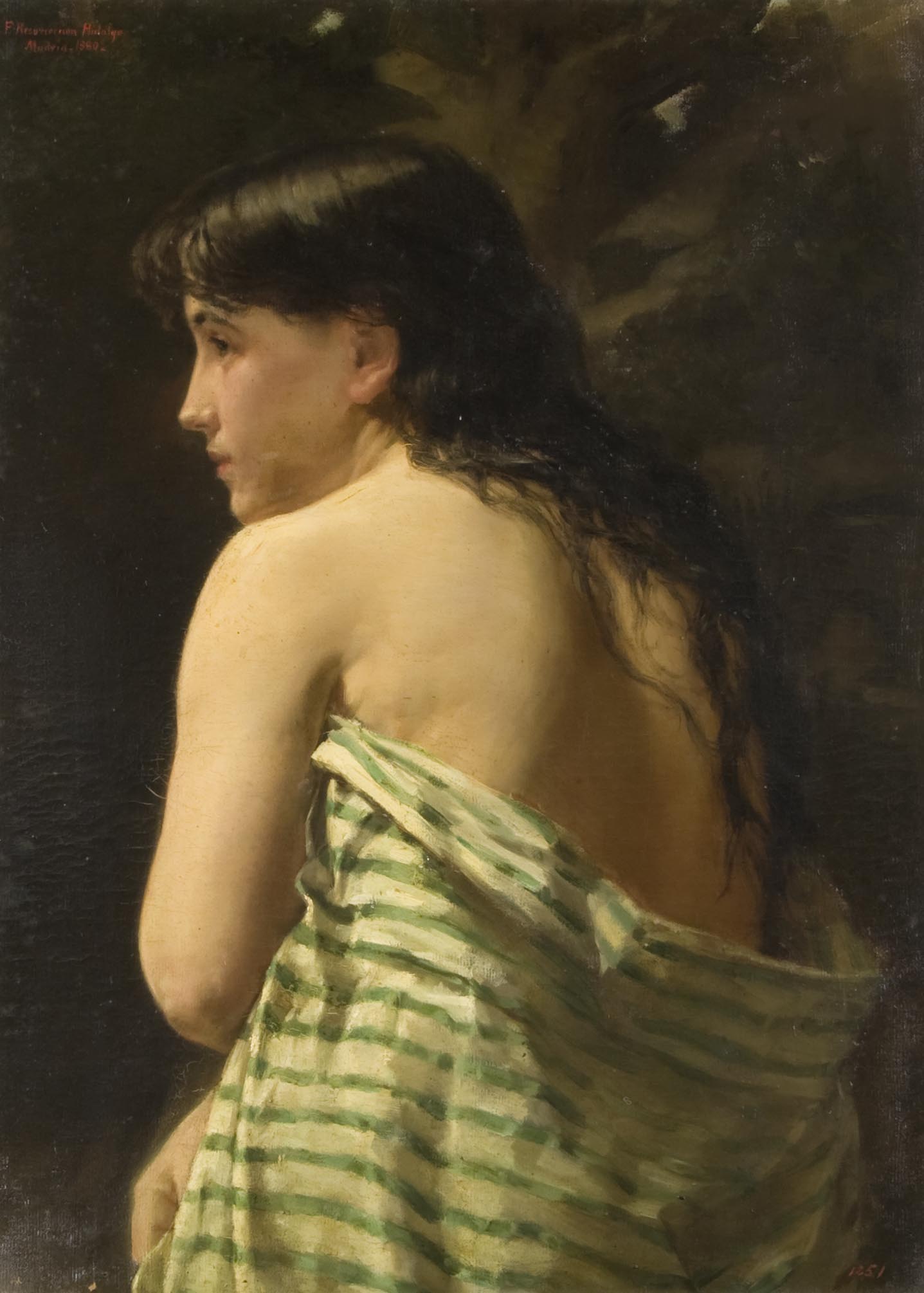 Jeune Philippine — Félix Resurrección Hidalgo, vers 1885, Huile sur toile