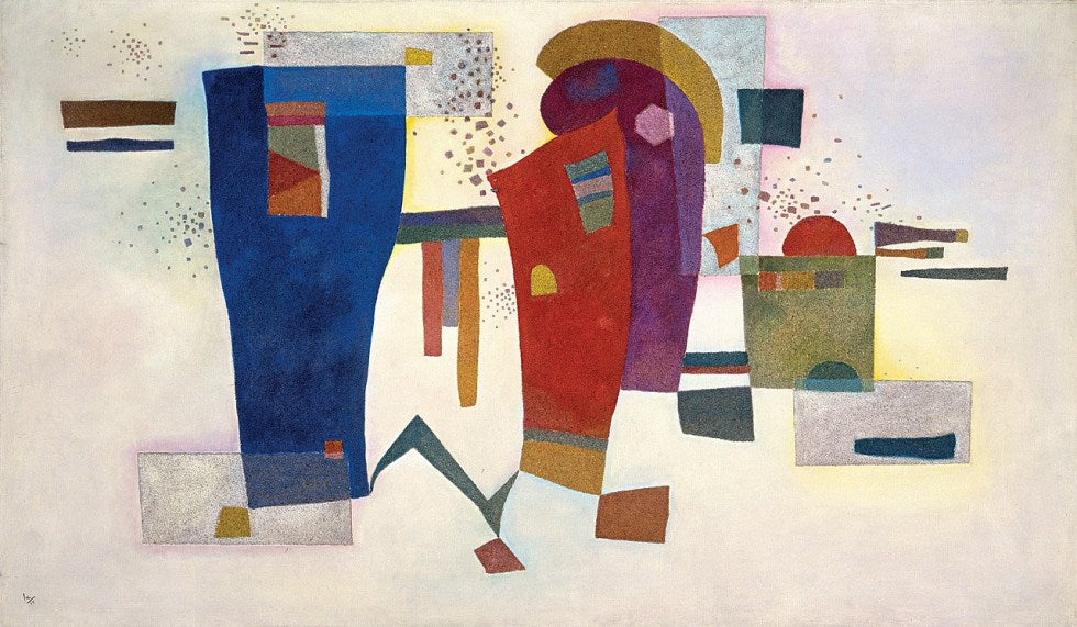 Reproduction du tableau « Contraste accompagné - Vassily Kandinsky » par Alpha Reproduction en peinture à l’huile
