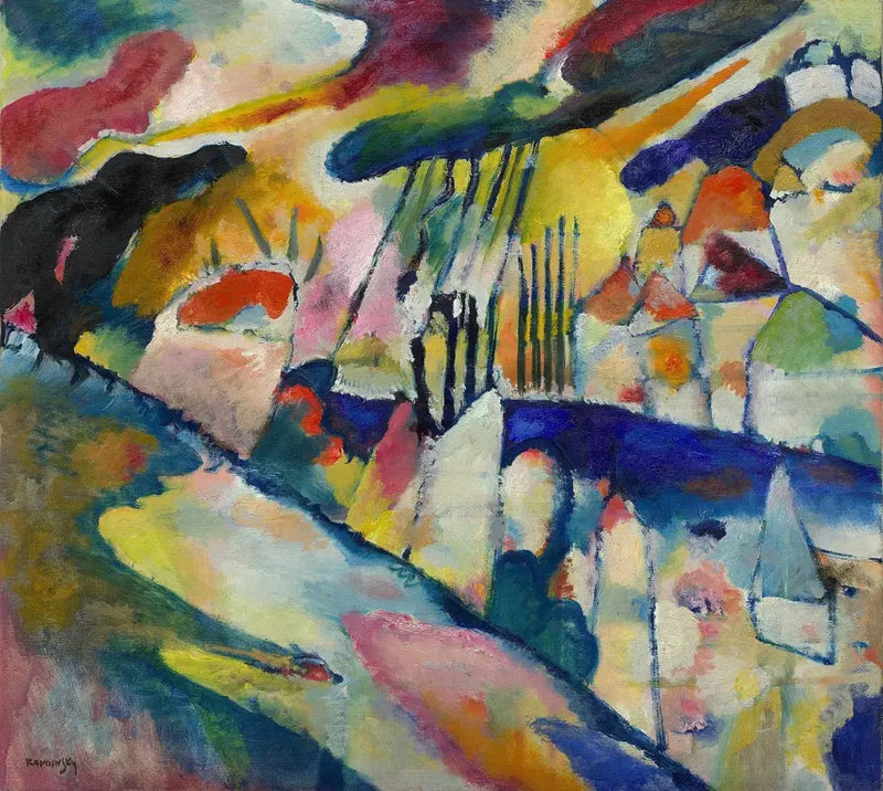Maisema sateella - Vassily Kandinsky