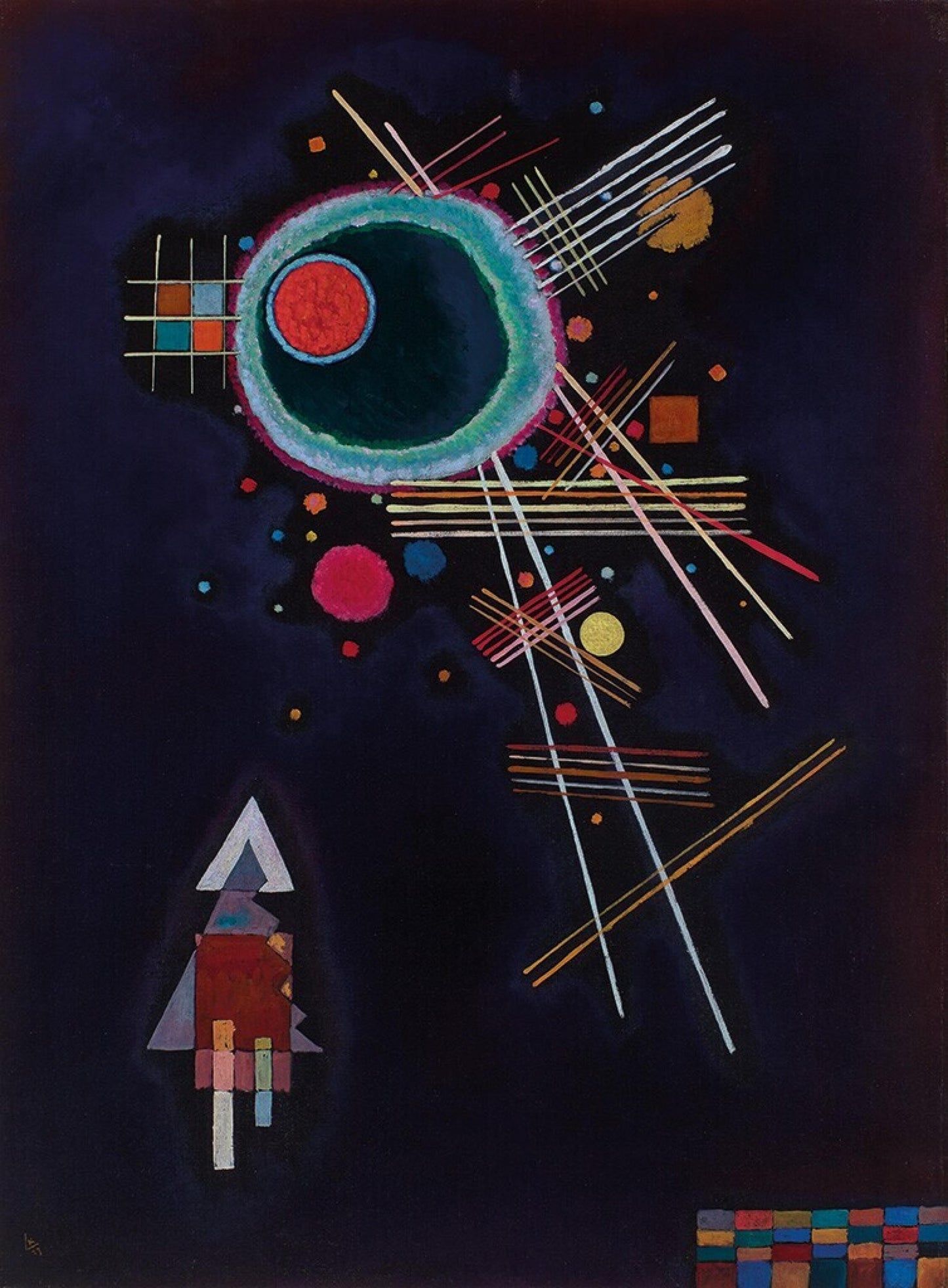 Reproduction du tableau « Rayons - Vassily Kandinsky » par Alpha Reproduction en peinture à l’huile