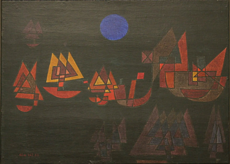 Laivat pimeässä - Paul Klee