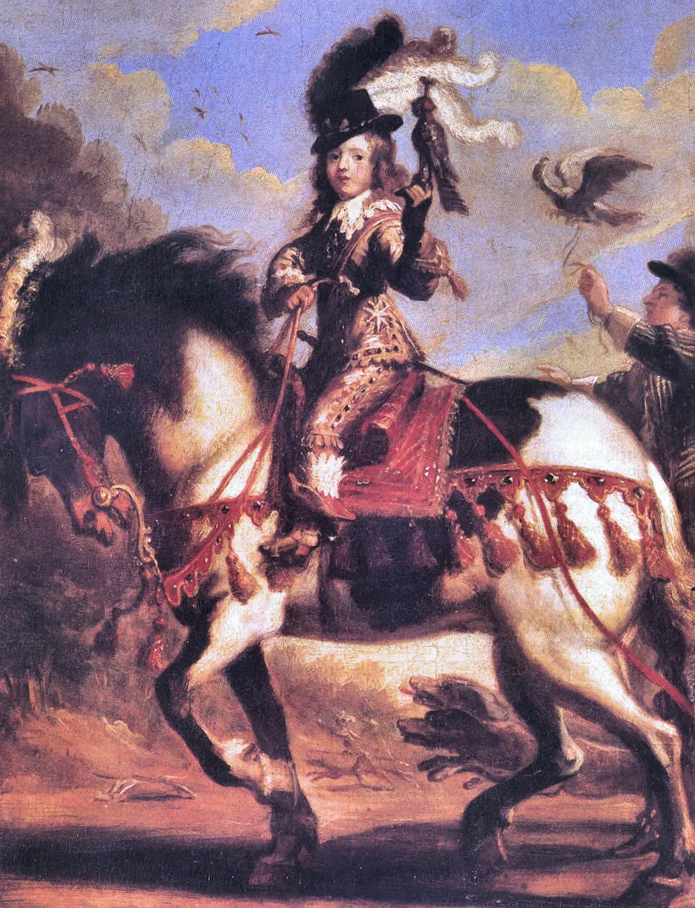 Portrait équestre du jeune Louis XIV partant pour la chasse - Juste d’Egmont - Alpha Reproduction