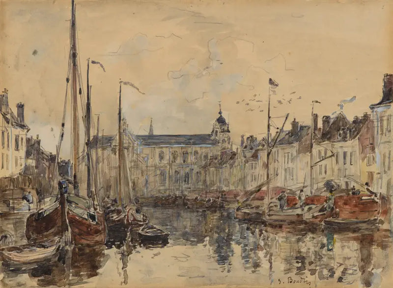 Kauppalampi Brysselissä - Eugène Boudin