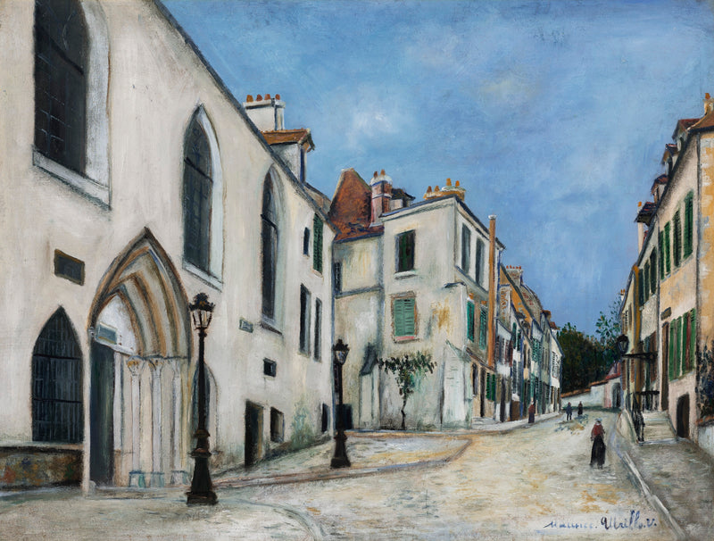 L'Hôpital de Provins, Le Grand Hôtel Dieu et la Rue Saint-Thibault (1919) - Maurice Utrillo