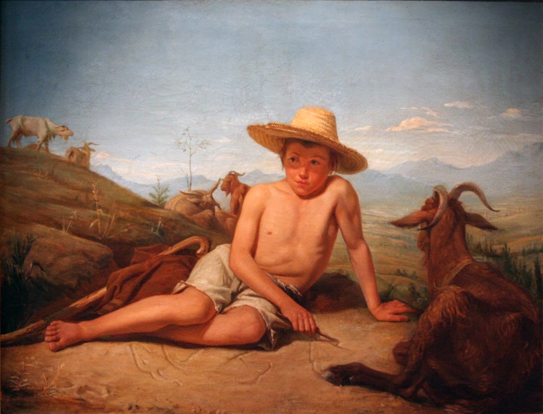 Giotto gardant les chèvres - Léon Bonnat