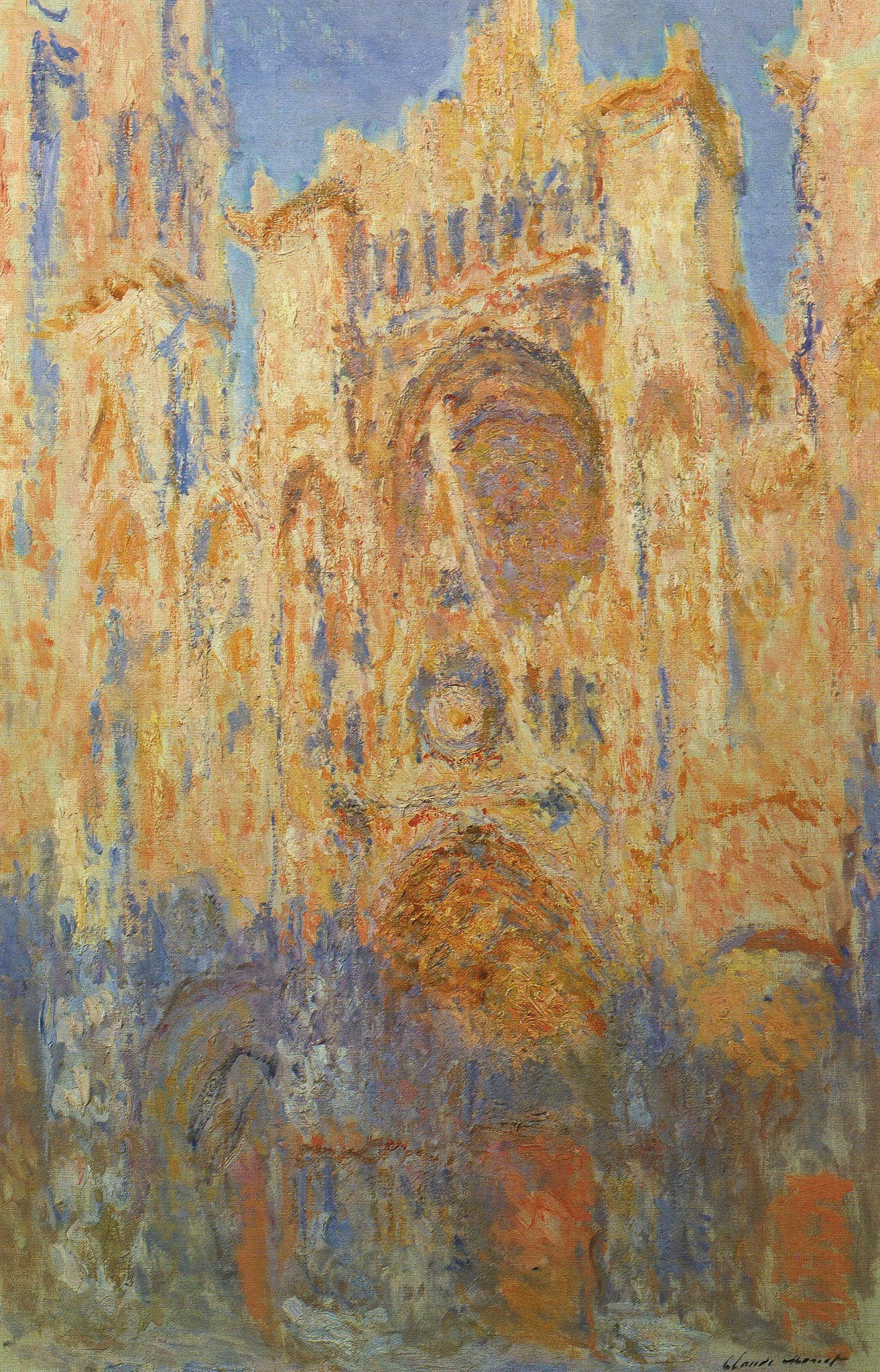 Rouenin katedraali, päivän loppu - Claude Monet