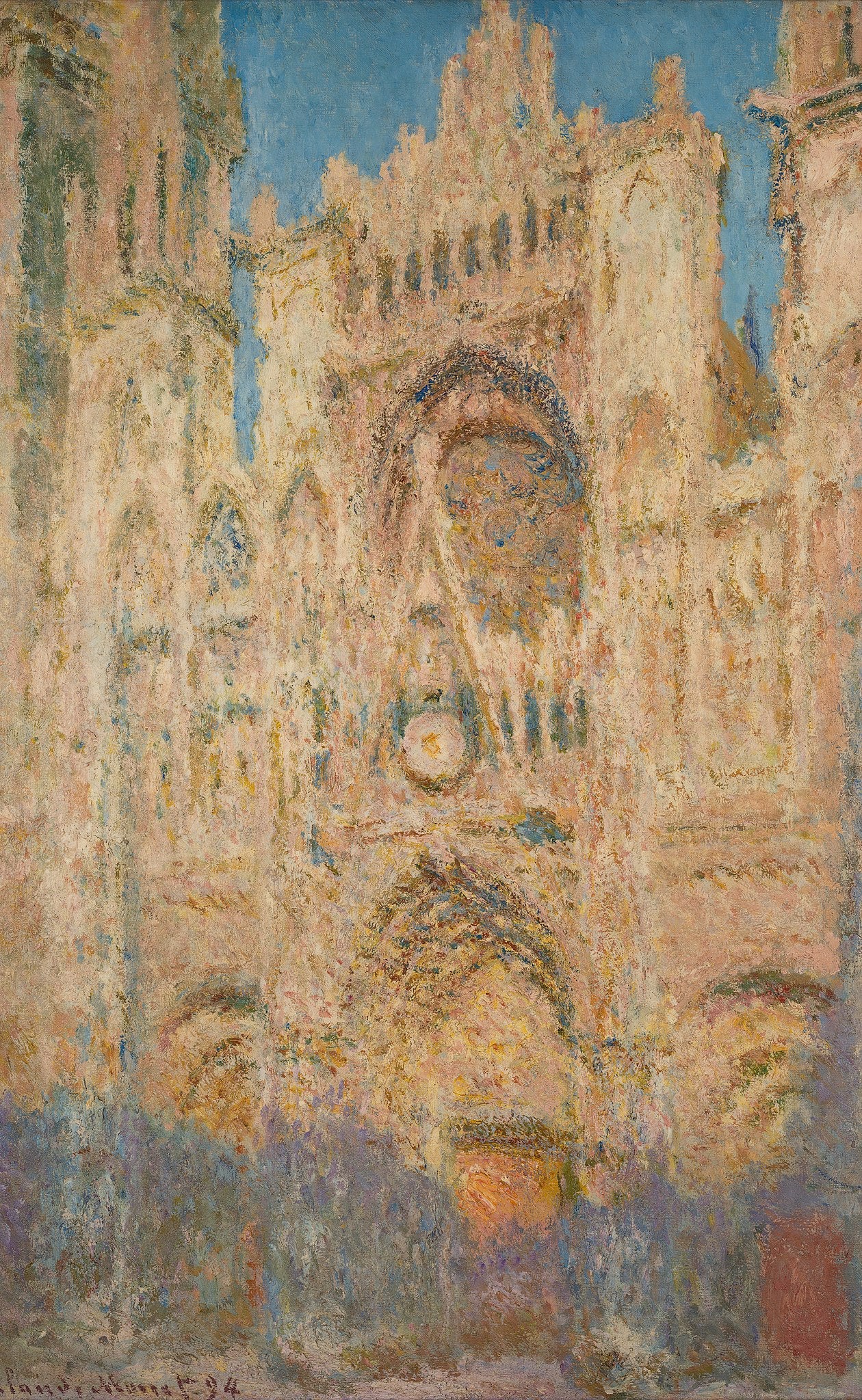 Rouenin katedraali, päivän loppu - Claude Monet
