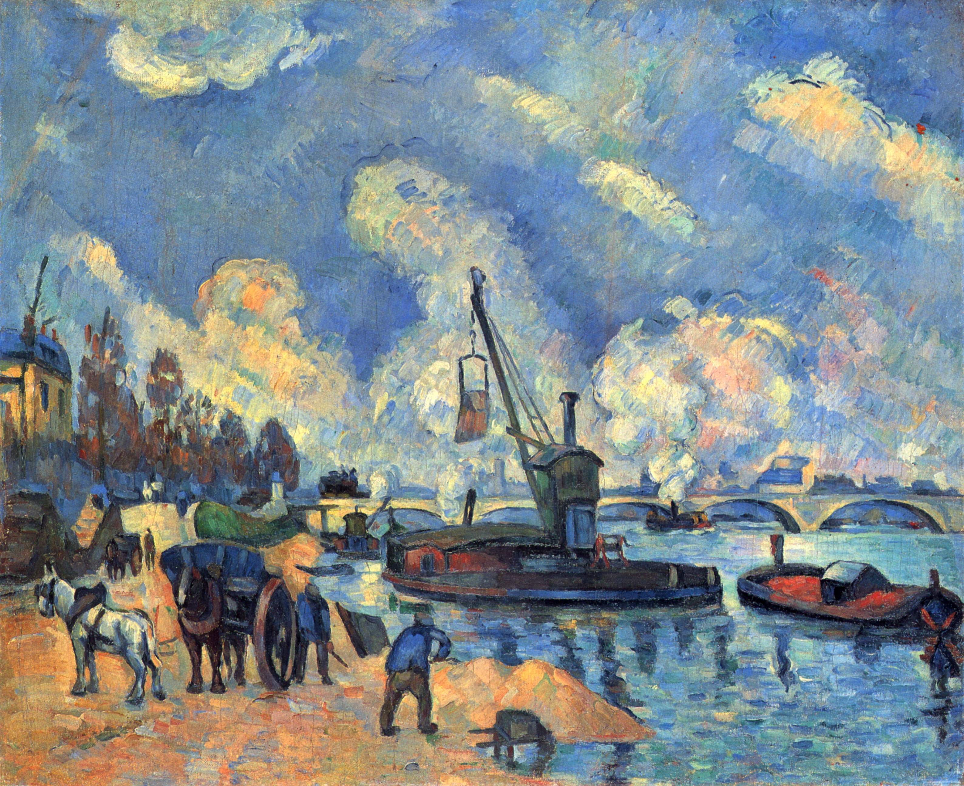 Reproduction du tableau « La Seine au quai d'Austerlitz - Paul Cézanne » par Alpha Reproduction en peinture à l’huile
