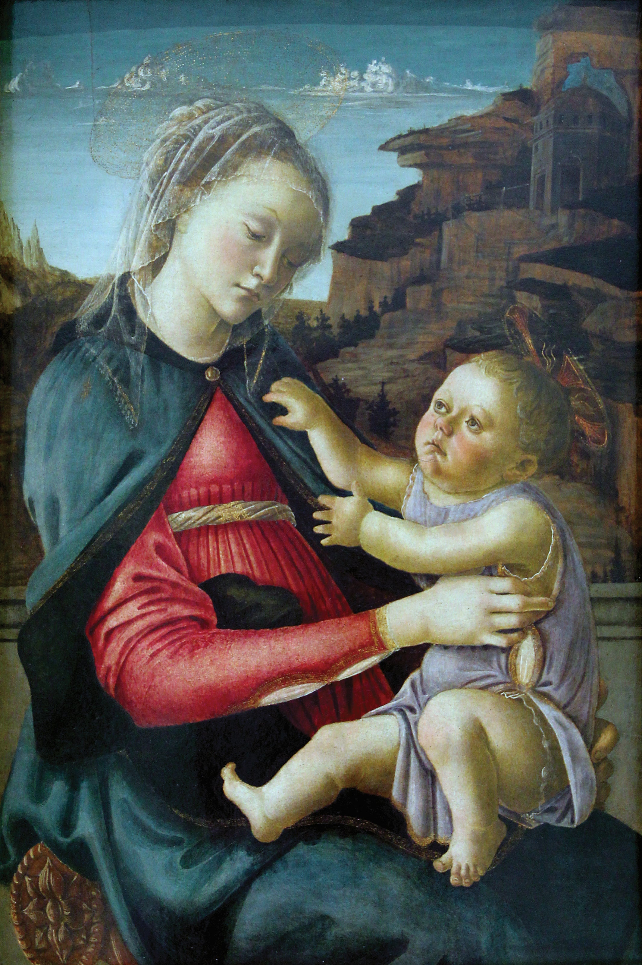Neitsyt ja lapsi, niin sanottu Guidi Madonnan Faenzasta - Sandro Botticelli