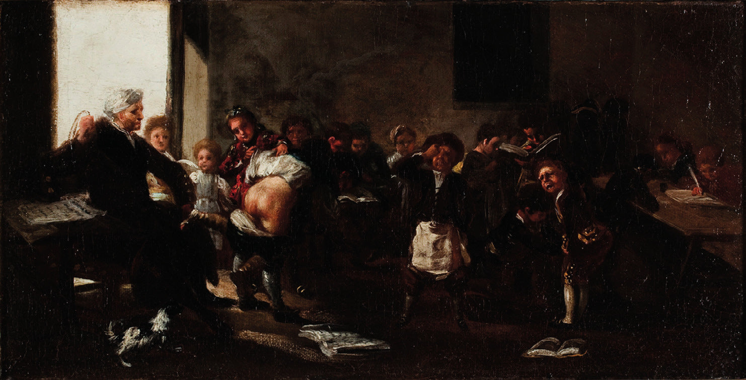 Reproduction du tableau « Les Leçons entrent dans le sang - Francisco de Goya » par Alpha Reproduction en peinture à l’huile
