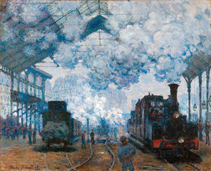 Saint-Lazaren rautatieasema, junan saapuminen - Claude Monet