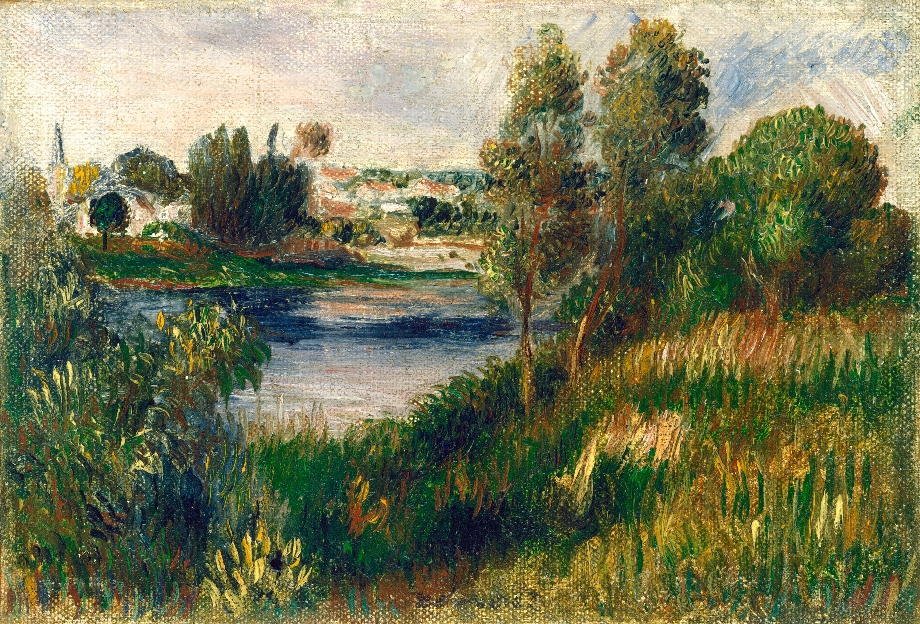 Reproduction du tableau « Paysage à Vétheuil - Pierre-Auguste Renoir » par Alpha Reproduction en peinture à l’huile