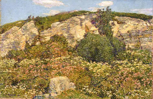 Laurier dans les corniches - Childe Hassam