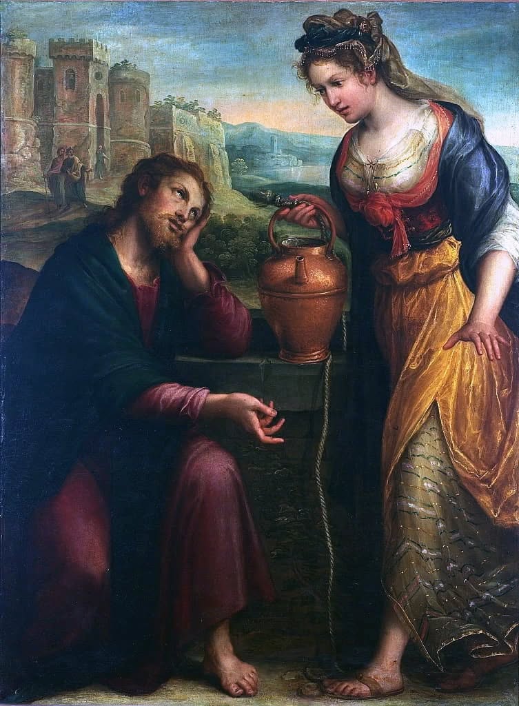 Le Christ et la Samaritaine - Lavinia Fontana