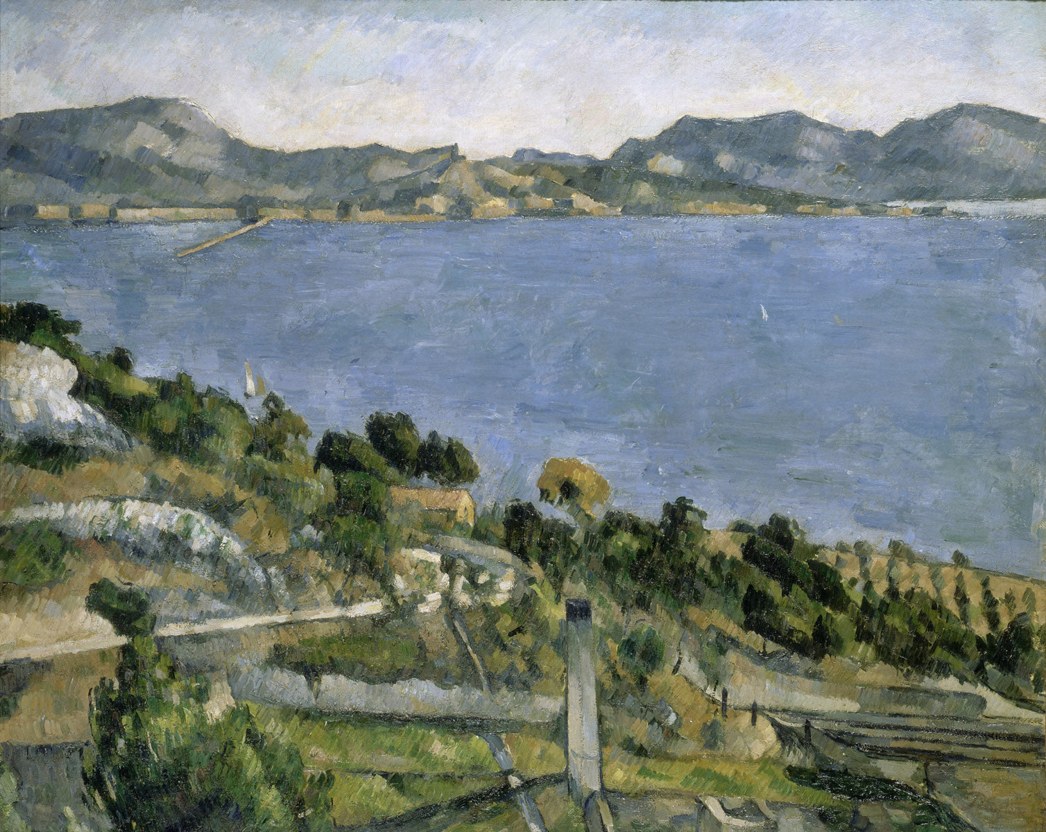 Reproduction du tableau « Le Golfe de Marseille vu de l'Estaque - Paul Cézanne » par Alpha Reproduction en peinture à l’huile