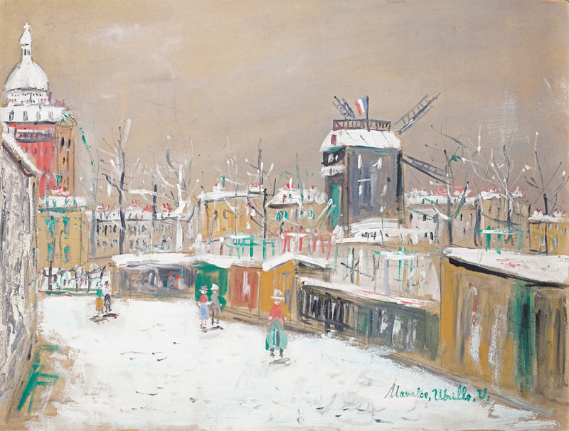 Le Moulin de la Galette sous la neige (1939) - Maurice Utrillo