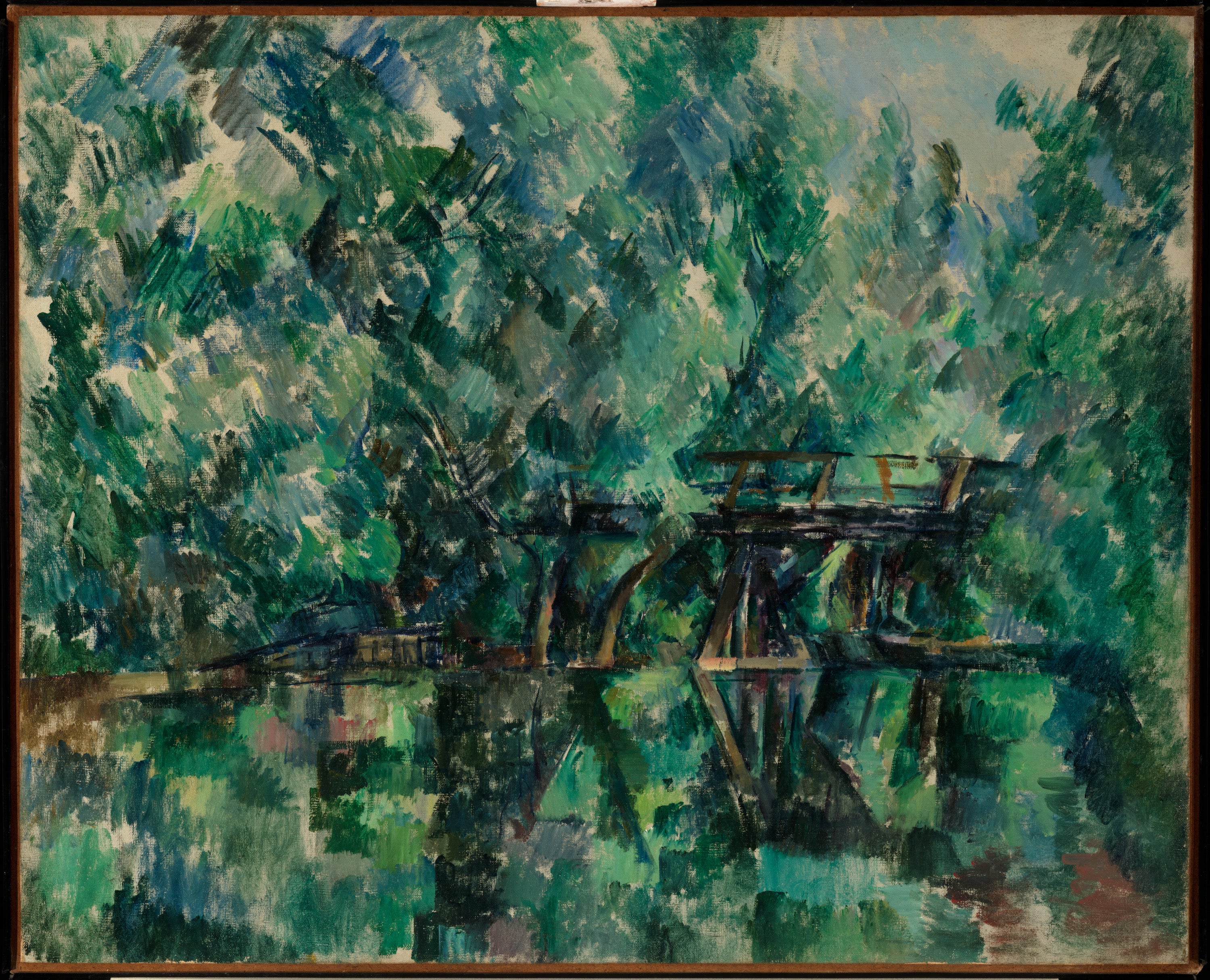 Reproduction du tableau « Le pont de l'île Machefer à Saint-Maur-des-Fossés - Paul Cézanne » par Alpha Reproduction en peinture à l’huile