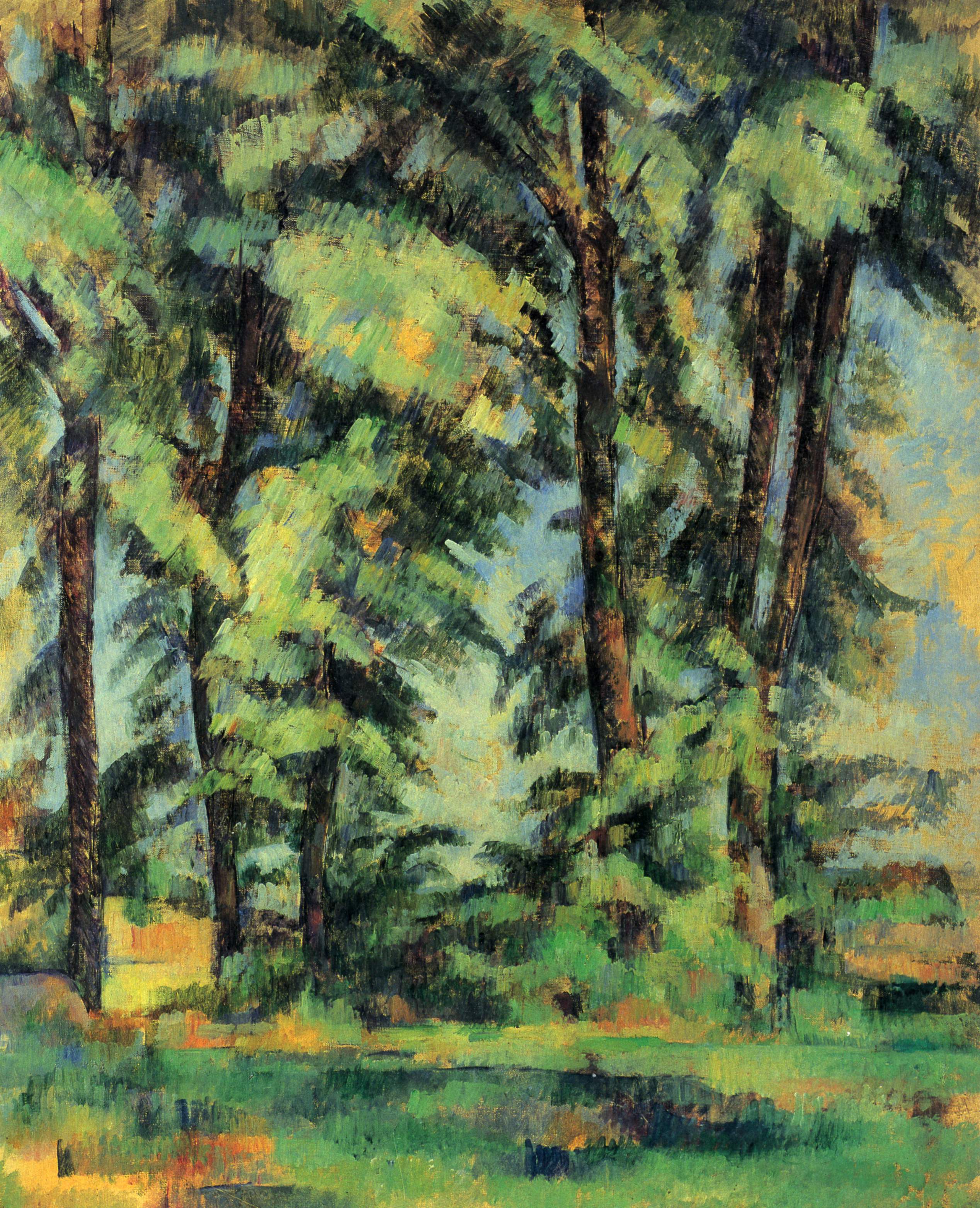 Reproduction du tableau « Les Grands Arbres au Jas de Bouffan - Paul Cézanne » par Alpha Reproduction en peinture à l’huile