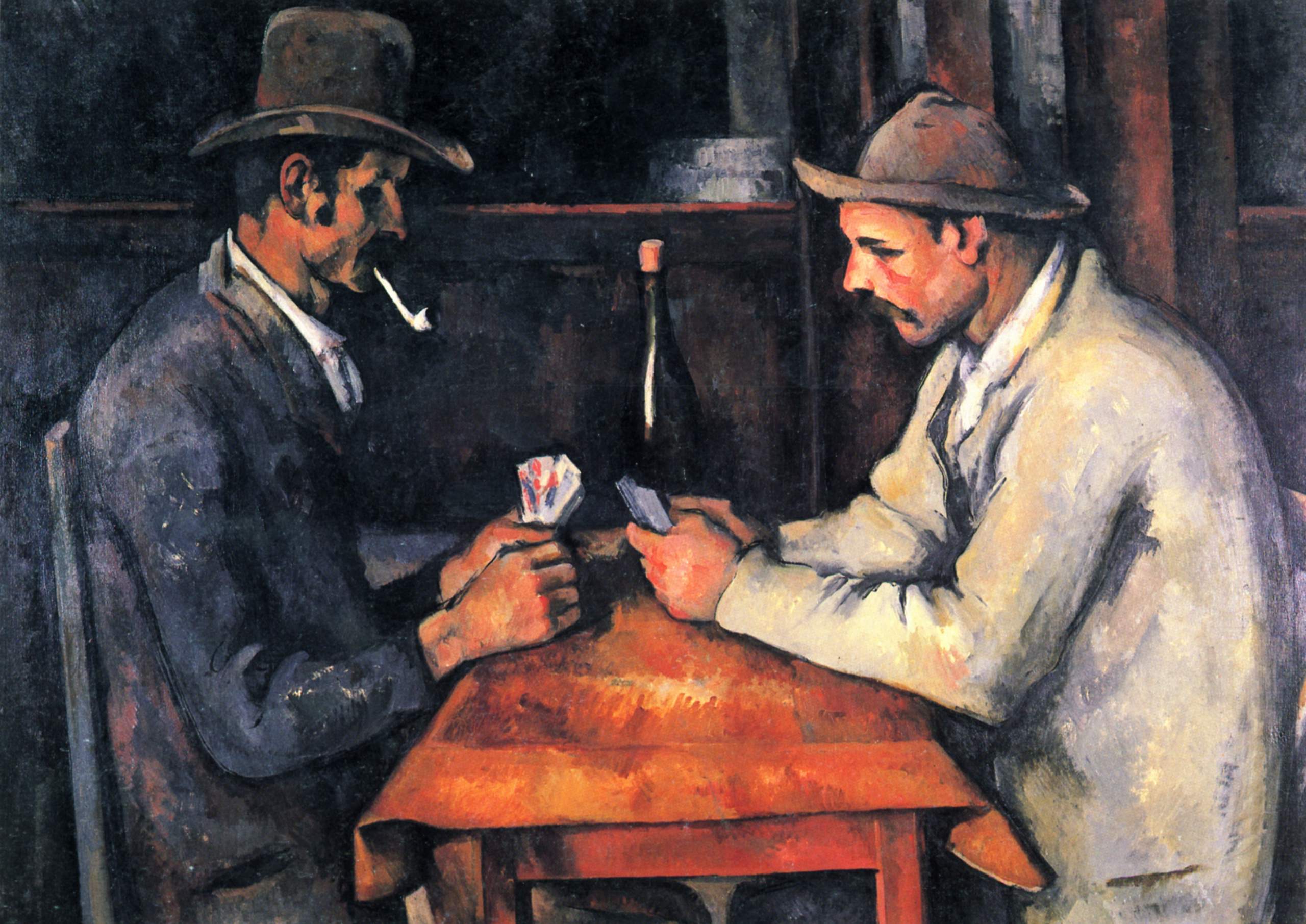 Reproduction du tableau « Les Joueurs de cartes - Paul Cézanne » par Alpha Reproduction en peinture à l’huile