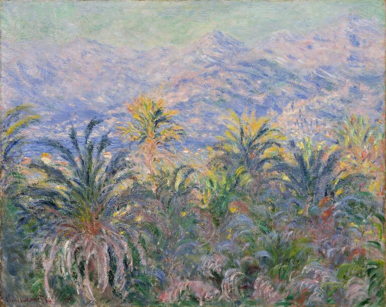 Bordigheran palmupuut - Claude Monet