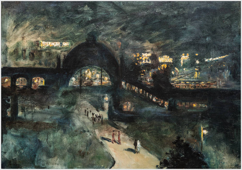 Nollendorfplatzin asema yöllä - Lesser Ury