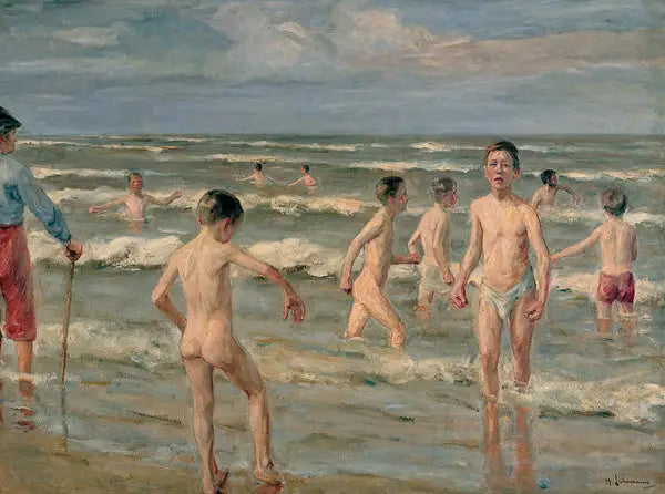 Poikia uimassa - Max Liebermann