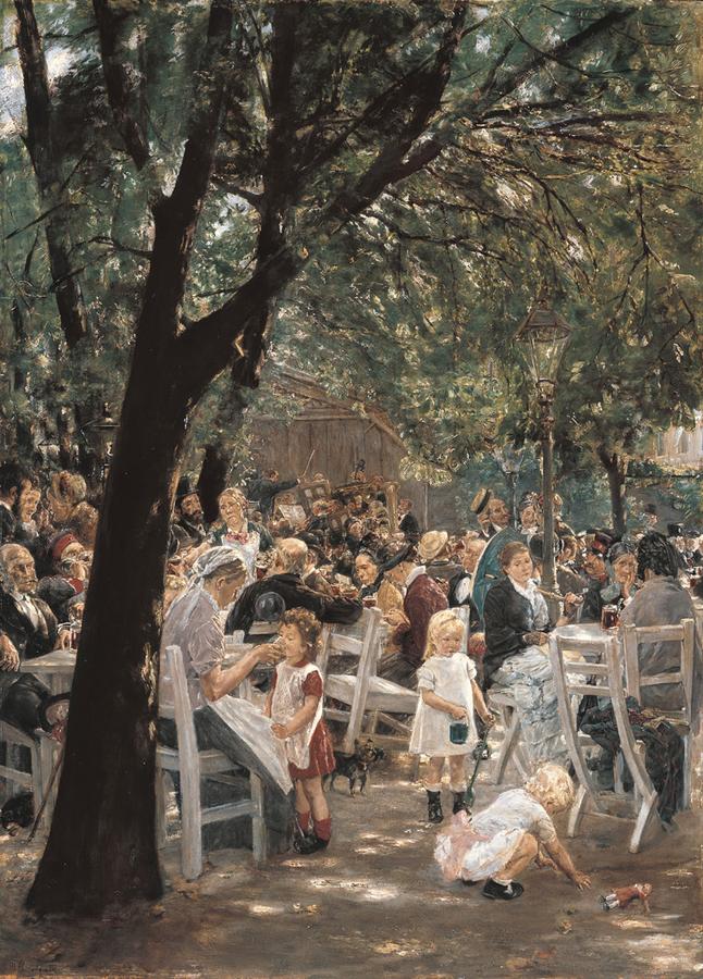 Biergarten Münchenissä - Max Liebermann