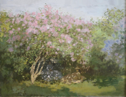 Reproduction du tableau « Lilas au soleil - Claude Monet » par Alpha Reproduction en peinture à l’huile