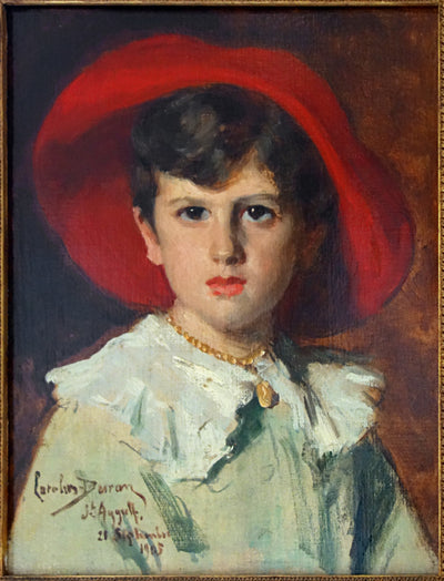 L'enfant au chapeau rouge, Michel Feydeau, fils de Georges Feydeau - Carolus-Duran