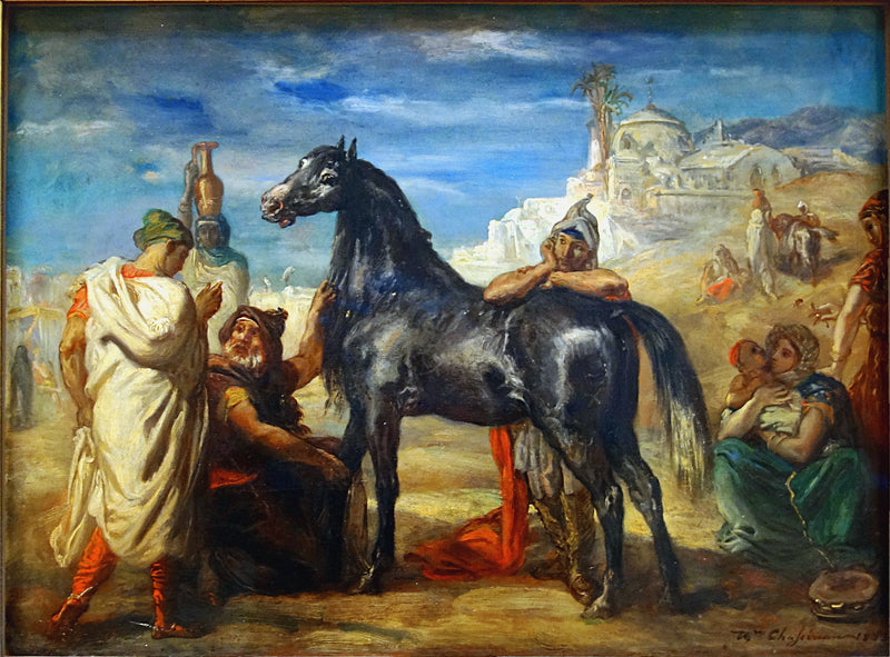 Arabiakauppias esittelee tamman - Théodore Chassériau