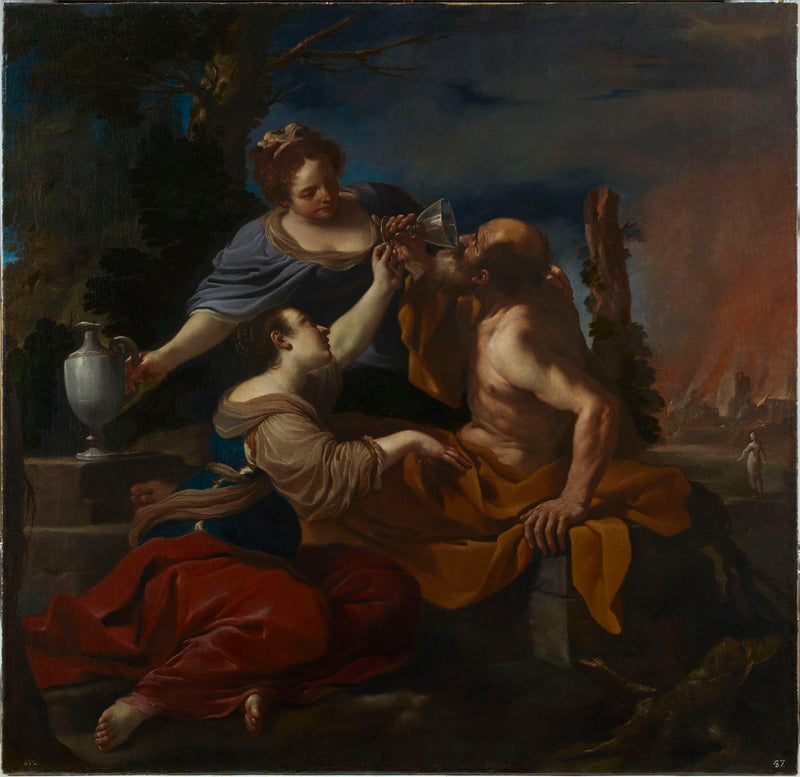 Lot ja hänen tyttärensä - Guercino